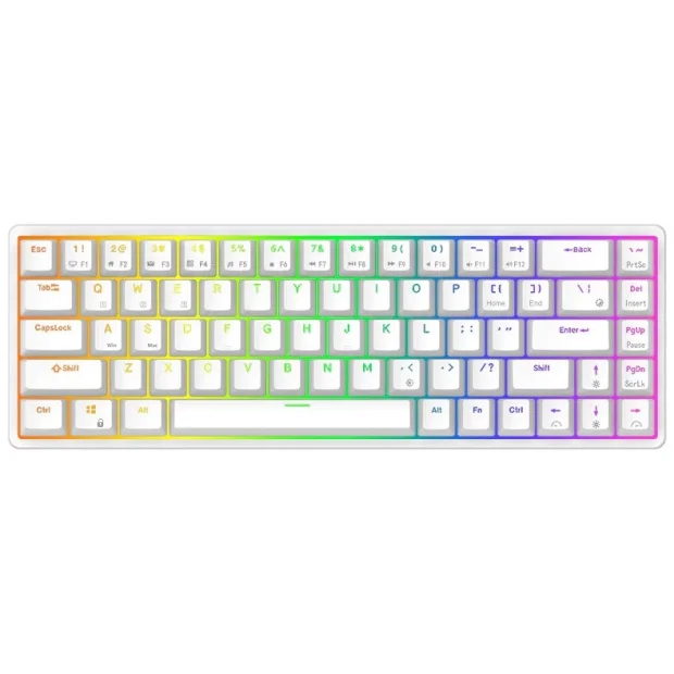 Клавиатура Royal Kludge RKG68 RGB (белый, RK Red)